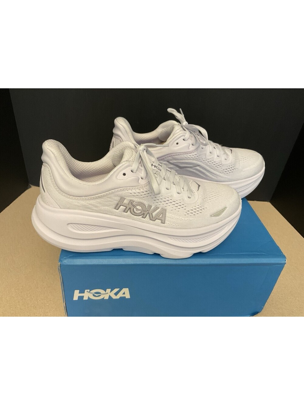 Womens Hoka One One HOKA Bondi 9 “Starlight Glow” Shoes. Size 7B. See Details!